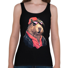 PRINTFASHION Capybara - rock - Női atléta - Fekete