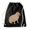 PRINTFASHION Capybara  - Sportzsák, Tornazsák - Fekete