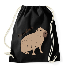 PRINTFASHION Capybara  - Sportzsák, Tornazsák - Fekete tornazsák