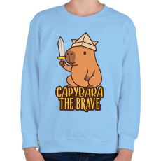 PRINTFASHION Capybara the brave - Gyerek pulóver - Világoskék