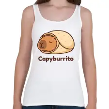 PRINTFASHION Capyburrito - Női atléta - Fehér női trikó