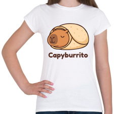 PRINTFASHION Capyburrito - Női póló - Fehér női póló