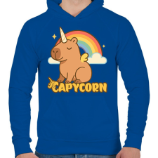 PRINTFASHION Capycorn - Férfi kapucnis pulóver - Királykék férfi pulóver, kardigán