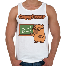 PRINTFASHION Capyfessor - Férfi atléta - Fehér
