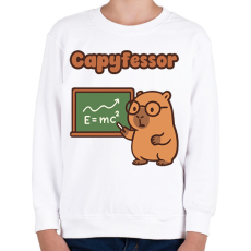 PRINTFASHION Capyfessor - Gyerek pulóver - Fehér
