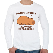 PRINTFASHION Capynap - Férfi hosszú ujjú póló - Fehér férfi póló