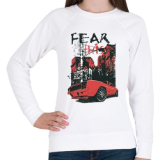 PRINTFASHION Car & City - Női pulóver - Fehér