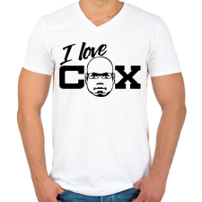 PRINTFASHION Carl Cox - Férfi V-nyakú póló - Fehér férfi póló