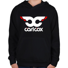 PRINTFASHION Carl Cox - Gyerek kapucnis pulóver - Fekete gyerek pulóver, kardigán