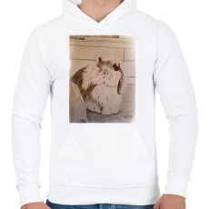 PRINTFASHION Carlos nyuszi - Férfi kapucnis pulóver - Fehér