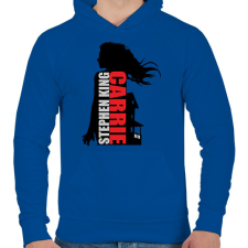 PRINTFASHION Carrie - Férfi kapucnis pulóver - Királykék férfi pulóver, kardigán