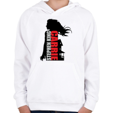 PRINTFASHION Carrie - Gyerek kapucnis pulóver - Fehér gyerek pulóver, kardigán