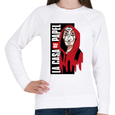 PRINTFASHION Casa de papel art - Női pulóver - Fehér