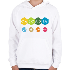 PRINTFASHION Cascadia - Gyerek kapucnis pulóver - Fehér gyerek pulóver, kardigán