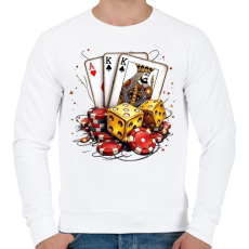 PRINTFASHION casino - Férfi pulóver - Fehér