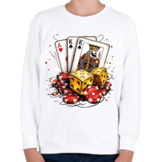 PRINTFASHION casino - Gyerek pulóver - Fehér