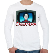 PRINTFASHION Cassandra - Férfi hosszú ujjú póló - Fehér férfi póló