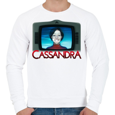 PRINTFASHION Cassandra - Férfi pulóver - Fehér férfi pulóver, kardigán