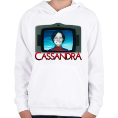 PRINTFASHION Cassandra - Gyerek kapucnis pulóver - Fehér