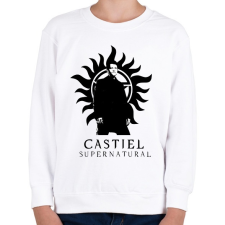 PRINTFASHION Castiel - Gyerek pulóver - Fehér gyerek pulóver, kardigán