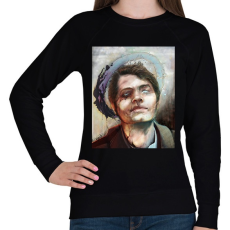 PRINTFASHION Castiel - Női pulóver - Fekete