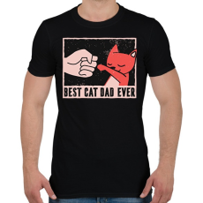 PRINTFASHION Cat dad - Férfi póló - Fekete