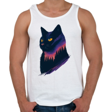 PRINTFASHION Cat - Férfi atléta - Fehér atléta, trikó