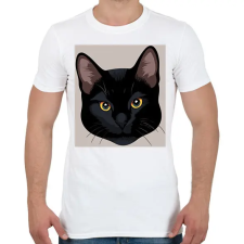 PRINTFASHION Cat - Férfi póló - Fehér férfi póló