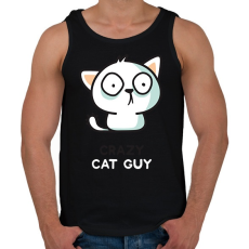 PRINTFASHION Cat guy  - Férfi atléta - Fekete