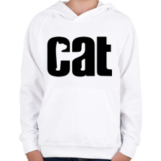 PRINTFASHION cat - Gyerek kapucnis pulóver - Fehér