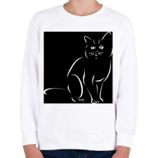 PRINTFASHION Cat - Gyerek pulóver - Fehér gyerek pulóver, kardigán