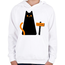 PRINTFASHION Cat-i-tude - Gyerek kapucnis pulóver - Fehér gyerek pulóver, kardigán