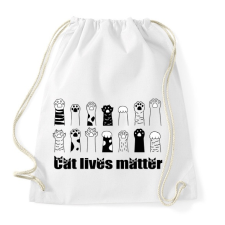 PRINTFASHION Cat lives matter - Sportzsák, Tornazsák - Fehér tornazsák