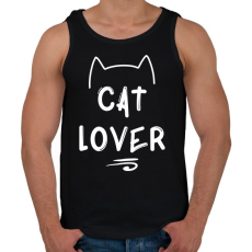 PRINTFASHION Cat Lover - Férfi atléta - Fekete