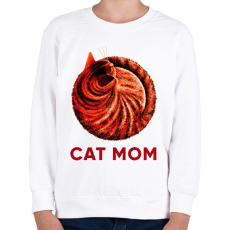 PRINTFASHION Cat mom - Gyerek pulóver - Fehér