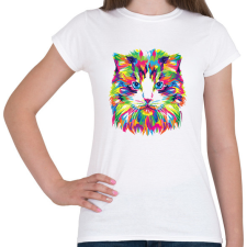 PRINTFASHION Cat - Női póló - Fehér női póló