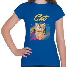 PRINTFASHION CAT - Női póló - Királykék női póló