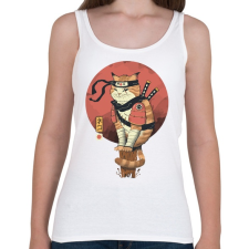 PRINTFASHION Cat Shinobi - Női atléta - Fehér női trikó