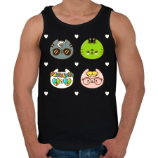 PRINTFASHION Cat style - Férfi atléta - Fekete atléta, trikó