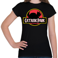 PRINTFASHION Catassic Park - Női póló - Fekete női póló