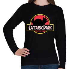 PRINTFASHION Catassic Park - Női pulóver - Fekete