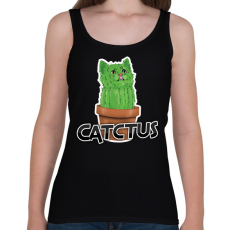 PRINTFASHION Catctus - Női atléta - Fekete