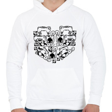 PRINTFASHION catheart.b - Férfi kapucnis pulóver - Fehér