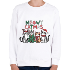 PRINTFASHION Catmas - Gyerek pulóver - Fehér
