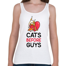 PRINTFASHION Cats Before Guys - Női atléta - Fehér