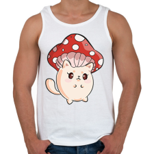 PRINTFASHION CatShroom - Férfi atléta - Fehér atléta, trikó