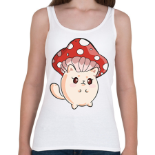 PRINTFASHION CatShroom - Női atléta - Fehér női trikó