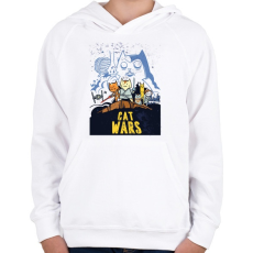 PRINTFASHION CATWARS - Gyerek kapucnis pulóver - Fehér