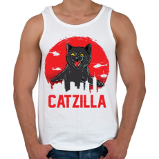 PRINTFASHION catzilla - Férfi atléta - Fehér
