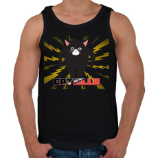 PRINTFASHION CATZILLA - Férfi atléta - Fekete